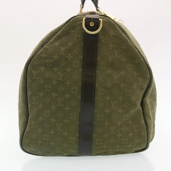 LOUIS VUITTON Monogram Mini Keepall Bandouliere55 Boston Bag Khaki Auth 29090SV - Picture 4 of 16